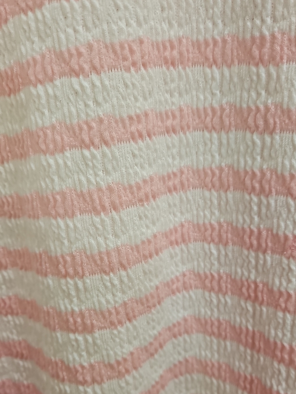 7th Ray Pink White Striped Short Sleeve Sweater Sz Sm - Picture 4 of 6